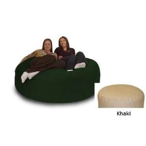   Foam Filled Bean Bag Chairs Comfortable Recycled Fill Khaki Home