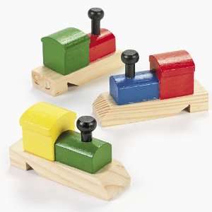  Wooden Train Shaped Whistles   12 pc Toys & Games