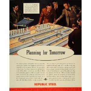 1937 Ad Republic Steel Industry Manufacturing Plant   Original Print 