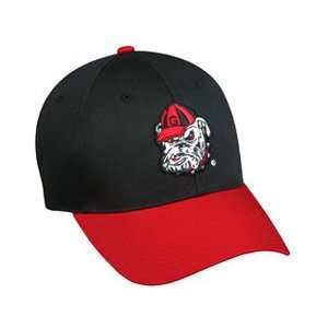  College Replica Georgia Bulldogs Baseball Cap BLACK/RED 