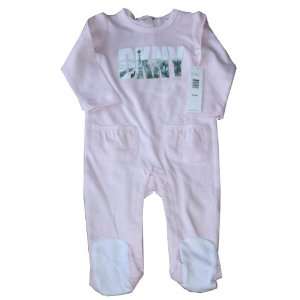 DKNY Baby Romper Footed Pajama Pink Size 6 9 Months MSP $24 Baby