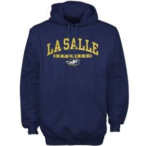 La Salle Explorers Navy Blue Mascot Bar Hoody Sweatshirt