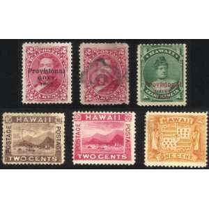 1893 1899 Hawaiian Postage Stamps   Provisional Government, Kingdom 