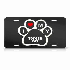 Toyger Cats Black Novelty Animal Metal License Plate Wall Sign Tag