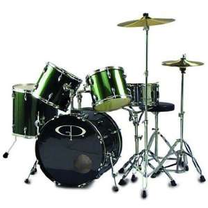  5 Piece Professional Drum Set, 3 Stands, Cymbals, Throne 