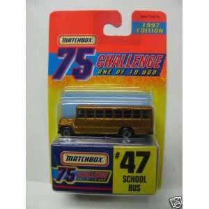  Matchbox 75 Challenge School Bus #47 1997 Toys & Games