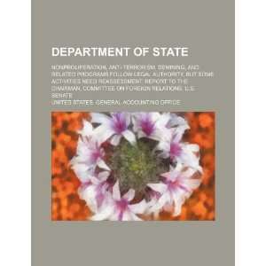Department of State nonproliferation, anti terrorism, demining, and 