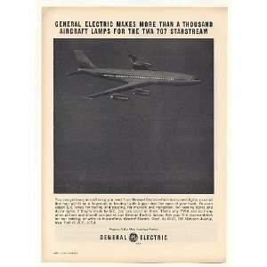  1963 TWA Airlines 707 Starstream GE Aircraft Lamps Print 
