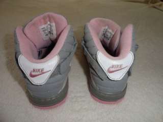 Girls Youths Size 1 Y Nike Air Jordan Sneakers High Top White Gray 