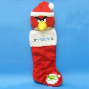  Pack of 4 Red Angry Birds Game Plush Christmas Stockings 