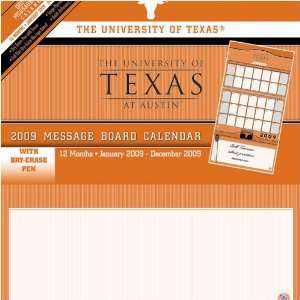  Texas Longhorns NCAA 12 Month Message Board Calendar 