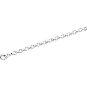  16 inch  6.75 mm Flat Cable Chain/Sterling Silver Jewelry