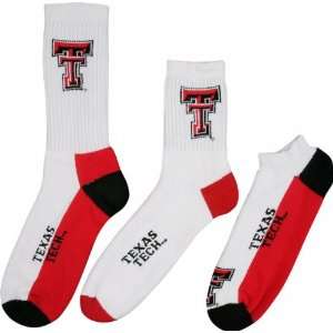  Texas Tech Red Raiders Mens 3 Pair Sock Pack Sports 