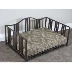  Pet Swirl Daybed with Cushion in Brown Metal Beauty