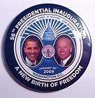 President Barack Obama Biden Photo Political Pin Button ~ 56th 