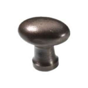 Hamilton 1 1/4 inch Oval Knob, Solid Brass Construction in Brushed 