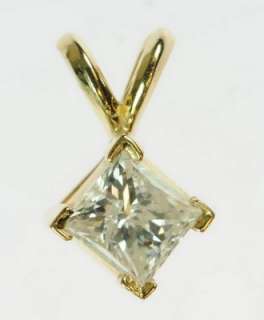 LADIE 14K YELLOW GOLD SOLITAIRE DIAMOND ESTATE PENDANT 149619  
