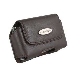  Mobile Glove Luxus Brown satin SLIM horziontal pouch for 