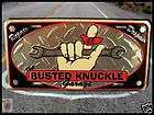 New Busted Knuckle Car Repair Garage Man Cave Auto Metal License 