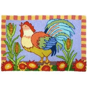 Country Rooster Kitchen Area Rug 