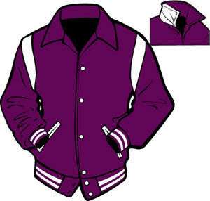 Purple/White Varsity College Letterman Jacket  
