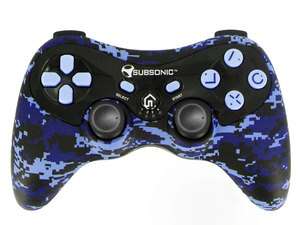 Subsonic SUB911PCCO Blue and Black Camo Pro Controller for PS3 