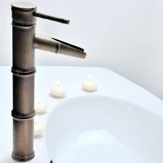  Single Handle Bamboo Shape Bath Sink Trough Spout Faucet 