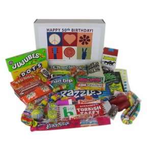 50th Birthday Gift Box Peace & Love Grocery & Gourmet Food