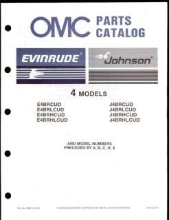 1987 OMC / JOHNSON / EVINRUDE 4 OUTBOARD ENGINE PARTS MANUAL  