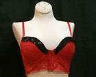 Tarea by Rue 21 Red Bra with Black Sequins Color Red Size 36B FREE 