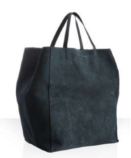 Celine blue suede square Cabas shopper tote  