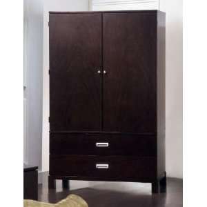   TV Armoire / Clothing Rack Madison Cappuccino Platform Bed Furniture