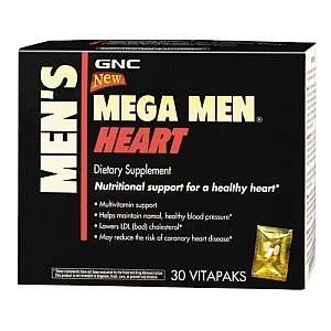  GNC Mega Men Heart Vitapak   30 Packs Health & Personal 
