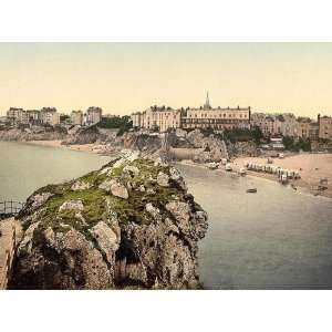  Vintage Travel Poster   South sands Tenby Wales 24 X 18 