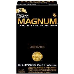   Trojan Magnum Lubricated Condoms, 12 Count