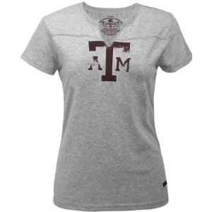  Texas A&M Aggies  Womens  Axis Distressed Print Slit Neck 