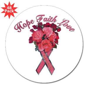   48 Pack) Cancer Pink Ribbon Survivor Hope Faith Love 