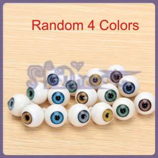 Color Doll Eyes 14mm Round Acrylic Plastic Eye 8pcs  