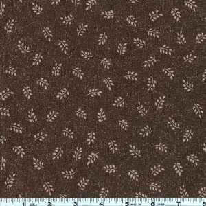  45 Wide Tea For Two Tea Leaves Brown Fabric By The Yard 