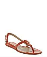 Michael Kors coral leather flat thong sandals style# 317186601