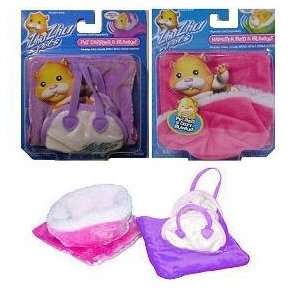  Zhu Zhu Pets Hamster Carrier Bed and Blanket Combo Set 