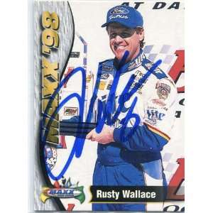 Rusty Wallace Autographed/Signed 1998 Upper Deck Card  