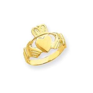  Ladies Claddagh Ring in 14k Yellow Gold Jewelry