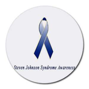  Steven Johnson Syndrome Awareness Ribbon Round Mouse Pad 