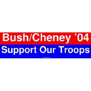  Bush/Cheney 04 Support Our Troops MINIATURE Sticker 