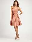 8K NWT Nina Ricci Salmon Shirred Cotton Dress Size 40 SOLD OUT