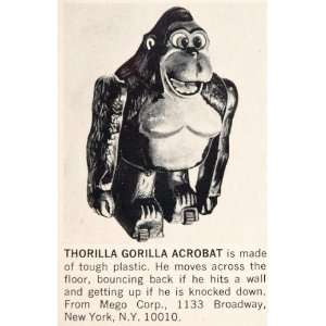  1970 Ad Vintage Thorilla Gorilla Acrobat Action Toy 