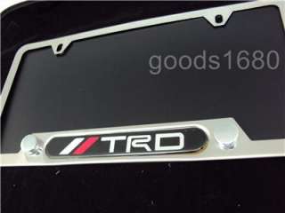 toyota TRD badge Stainless Steel License Plate Frame  