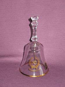 Golden Crown E & R France 50th Anniversary Gift Crystal Bell  