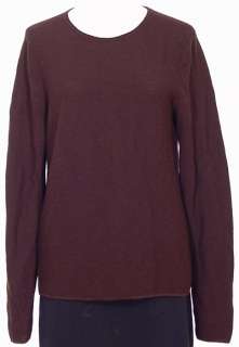 NWT EILEEN FISHER Chocolate Light Wool Crepe Top M  